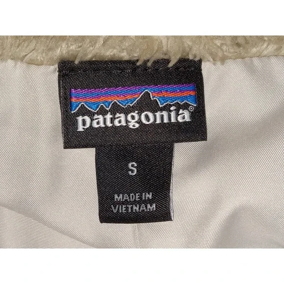 Patagonia Los Gatos Zip Up Vest Women's Small Sherpa Fleece Tan - Picture 11 of 11